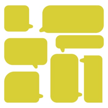 Set speech bubbles on white background. chat box or chat vector square and doodle message or communication icon Cloud speaking for comics and minimal message dialog
