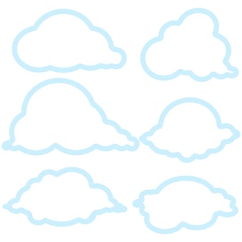 Set speech bubbles on white background. chat box or chat vector square and doodle message or communication icon Cloud speaking for comics and minimal message dialog