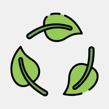 Icon recycle. Ecology and environment elements. Icons in filled line style. Good for prints, posters, logo, infographics, etc. vector