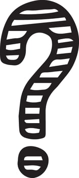 question mark hand drawn vector