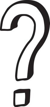 question mark hand drawn vector