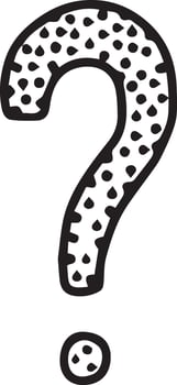 question mark hand drawn vector