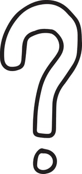 question mark hand drawn vector