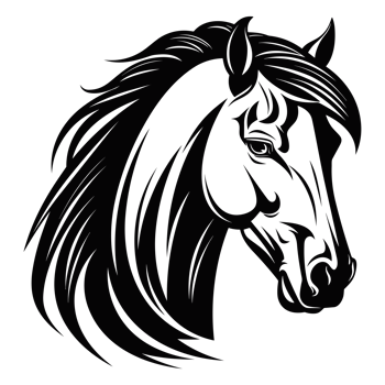 Beautiful Horse Head Silhouette - Ai Generated png