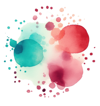 Colorful watercolor circle background png