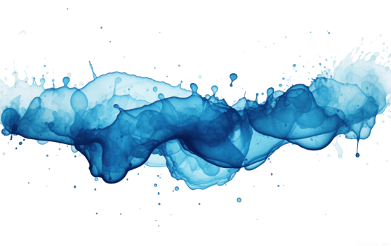 Blue watercolor painted background png