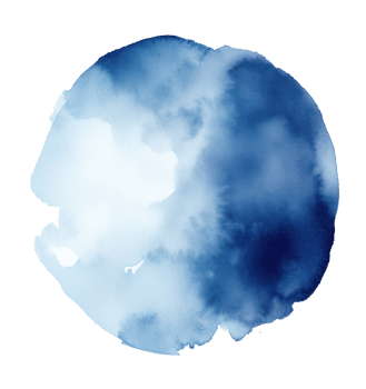 Blue watercolor paint spot png