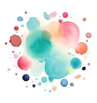 Colorful watercolor circle background png