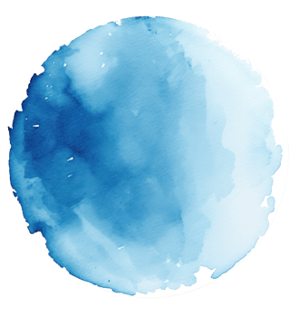 Blue watercolor paint spot png