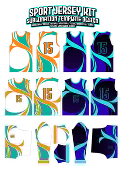 Swirl Jersey Design Sportswear Pattern Template vector
