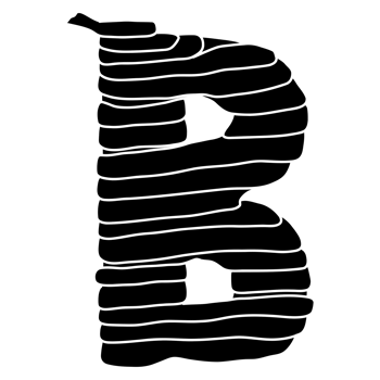 Uppercase B font design png