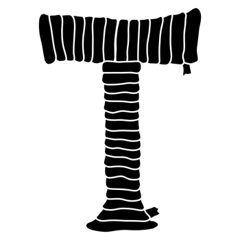 Uppercase T font design png
