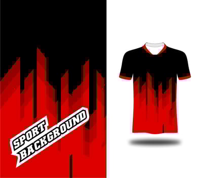 red pattern jersey sport gradation vector background