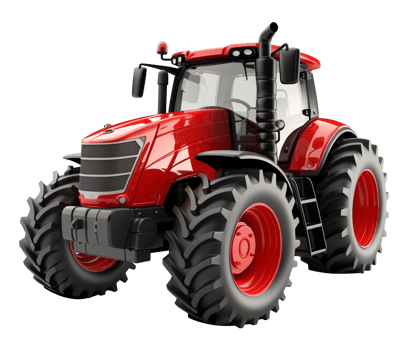 Tractor png isolated Tractor png Tractor agriculture tools transparent background AI generated