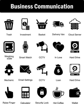 A set of 20 Mix icons as cloud server, weighing scale, smart watch vector