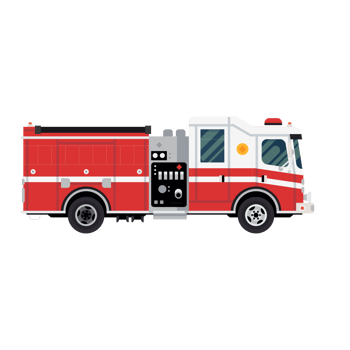 fire truck, emergency vehicle. png