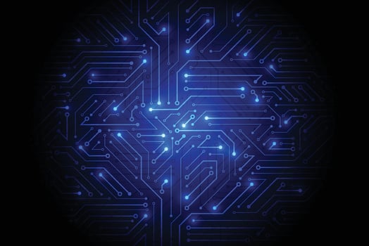 Abstract digital background with technology circuit board texture. Electronic motherboard illustration. Communication and engineering concept. Vector illustration