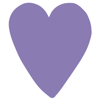 Cute purple heart png
