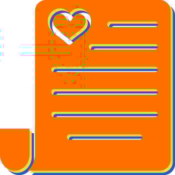 Love poem Vector Icon