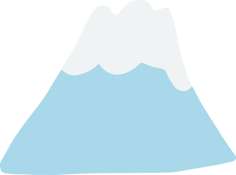 Japan fuji mountain doodle illustration png