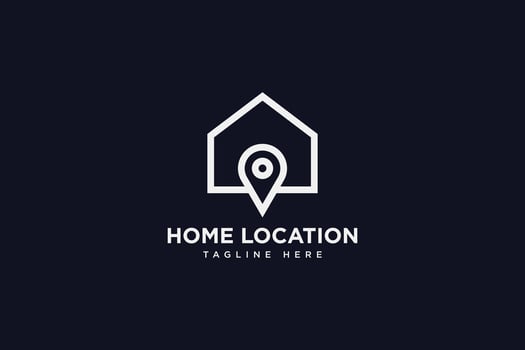 Home location logo and icon vector