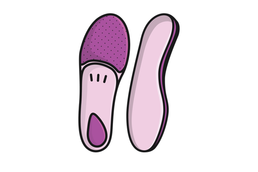 Comfortable Orthotics Shoe Insole Front View vector illustration. png