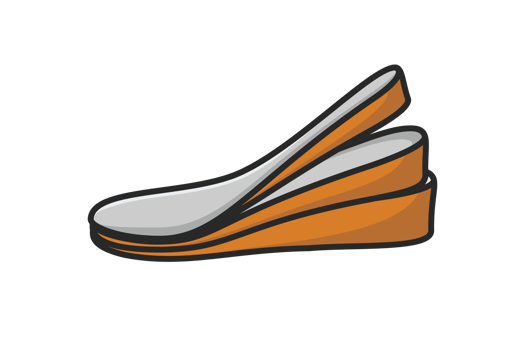 Comfortable Orthotics Shoe Insole Front View vector illustration. png