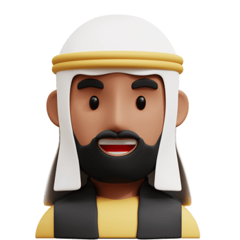 Arabian uncle 3D Avatar Character Illustrations png