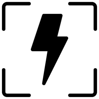 flash glyph icon vector