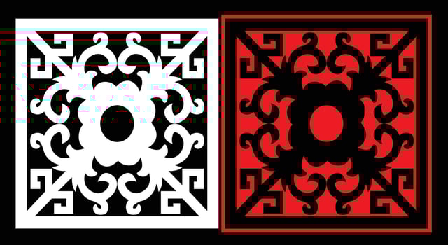 Decorative wall panels set Jali design CNC pattern,laser cutting pattern,router CNCcutting. vector