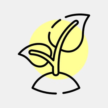 Icon plant. Ecology and environment elements. Icons in color spot style. Good for prints, posters, logo, infographics, etc. vector