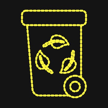 Icon recycle bin. Ecology and environment elements. Icons in dotted style. Good for prints, posters, logo, infographics, etc. vector