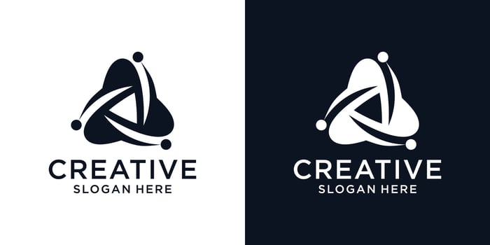 Modern abstract digital letter technology logo vector