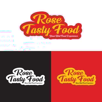 Food restaurant label logo design vector
