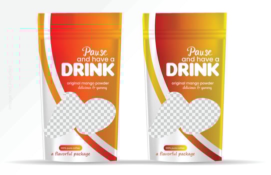 Food product disposable packaging isolated vector templates.