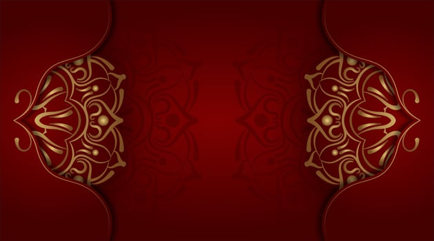 luxury background, with golden mandala ornament vector