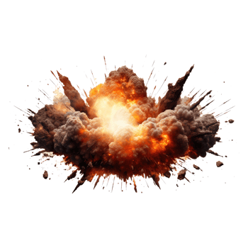 explosion fire . AI Generated png