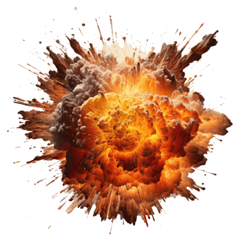 explosion fire . AI Generated png