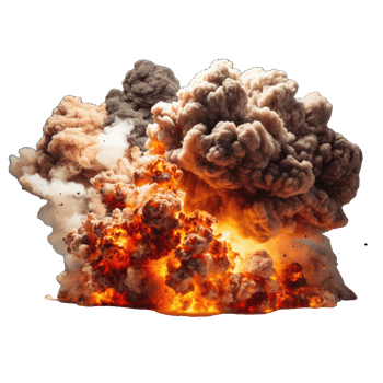 explosion fire . AI Generated png