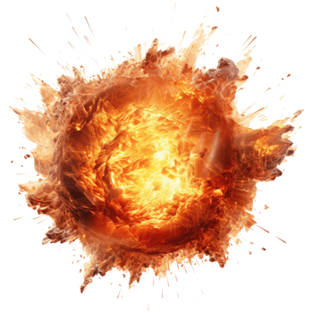 explosion fire . AI Generated png