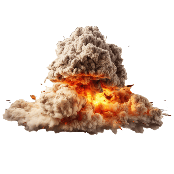 explosion fire . AI Generated png