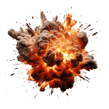 explosion fire . AI Generated png