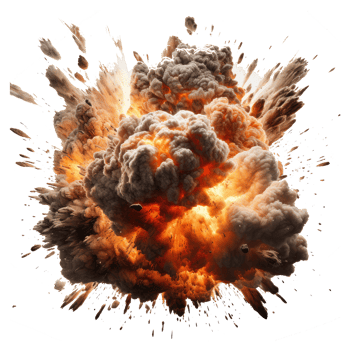 explosion fire . AI Generated png