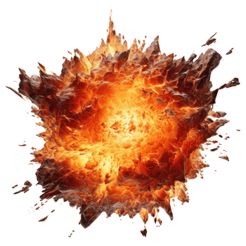 explosion fire . AI Generated png