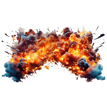 explosion fire . AI Generated png