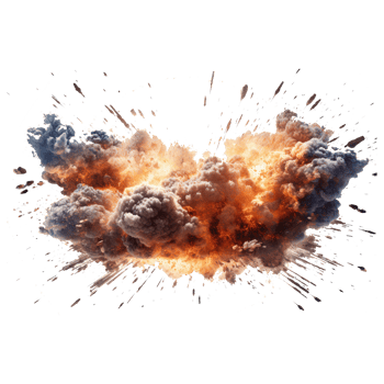 explosion fire . AI Generated png