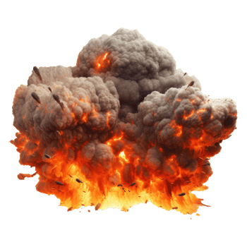 explosion fire . AI Generated png