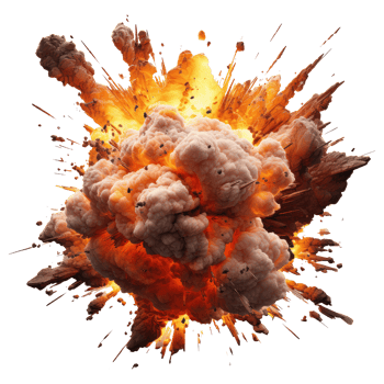 explosion fire . AI Generated png
