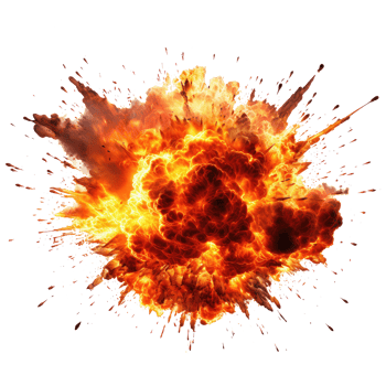 explosion fire . AI Generated png