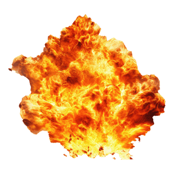 explosion fire . AI Generated png
